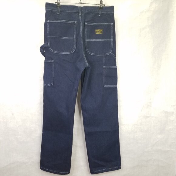Okonkwo Railway Jeans Men's Small Carpenter Dark Wash Straight Leg Cotton NEW - Picture 8 of 16